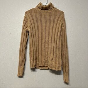 Vintage Y2K GAP Sweater Turtleneck Ribbed Knit Heavy Cotton Adult Small